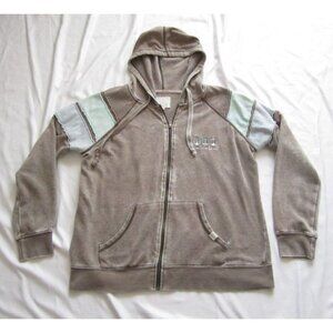 Women's Blue 64 Anna Maria Island Anchor Full Zip Sweatshirt Hoodie (WS46)